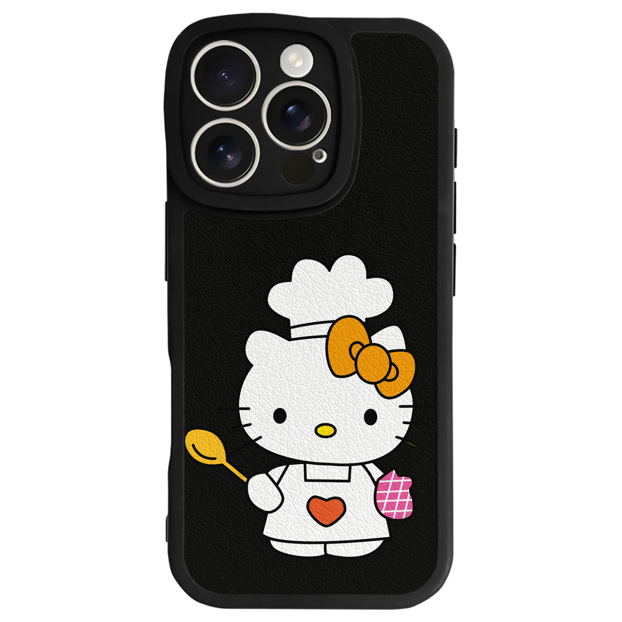 （画像用） Hello Kitty ハローキティ 【iPhone 16シリーズ対応】シリコンスマホケース（レザー調） 材質：シリコン